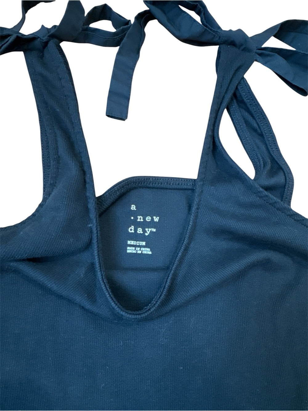 a new day Black Tie-Shoulder Tank Top - Picture 2 of 2